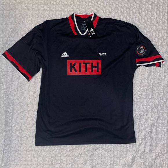 Kith Adidas Men's Black and Red Jersey